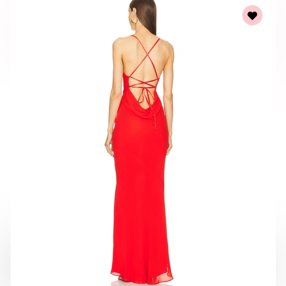 Chloe Gown in Fiery red - Picture 5 of 6